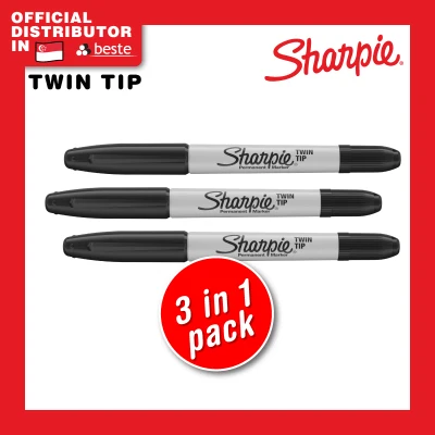 SHARPIE [TWIN TIP] BLACK - Pack of 3