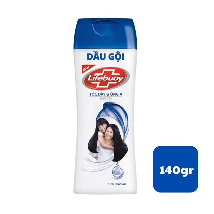 (Hàng KM)Dầu gội Lifebuoy Dưỡng tóc óng ả 140g phù hợp dùng cho du lịch, dịp Lễ Tết