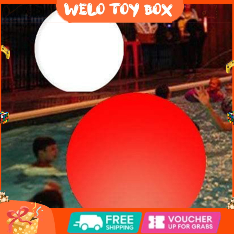 LED Beach Ball Inflatable Light Up Beach Ball With Remote Control 16 Colors 4 Modes Glow In The Dark Balls Pool Toys For Kids ราคา 90 บาท*ส่งฟรี