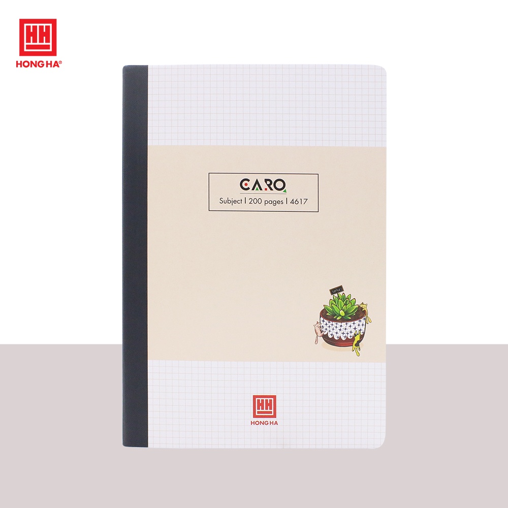 Vở kẻ caro A4 Hồng Hà / Sổ bìa cứng may gáy Subject 200 trang - 4617