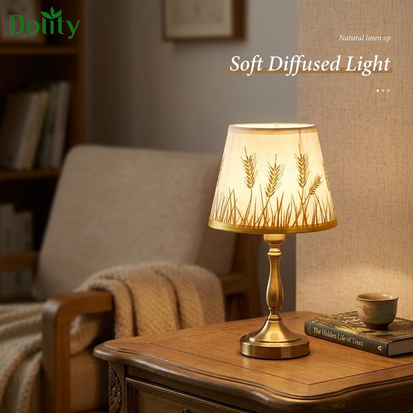 Dolity Lamp Shade Lamp Cover Table Lamp Cover Decorative for Desk Lamps Retro Round Replacement for Bedroom Farmhouse Home Bar Cafe
