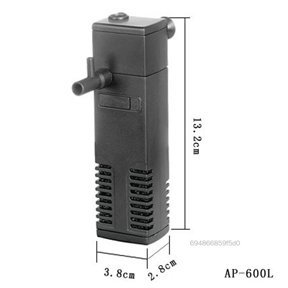 Nâng Cấp Bộ Lọc Hồ Cá Chìm Điện Bên Trong Bộ Lọc Cho Bể Cá Bơm Lọc 3 Trong 1 Dòng Xịt Lọc Sinh Học 3W/4W/8W NH-VN - 4