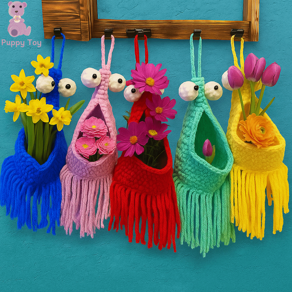 TESDFD Làm thủ công Móc treo cây bằng móc Hình con tôm hùm Cotton dệt Giỏ lưu trữ treo Thiết kế quyến rũ Tiết kiệm không gian Móc treo xe bằng móc dành cho gia đình