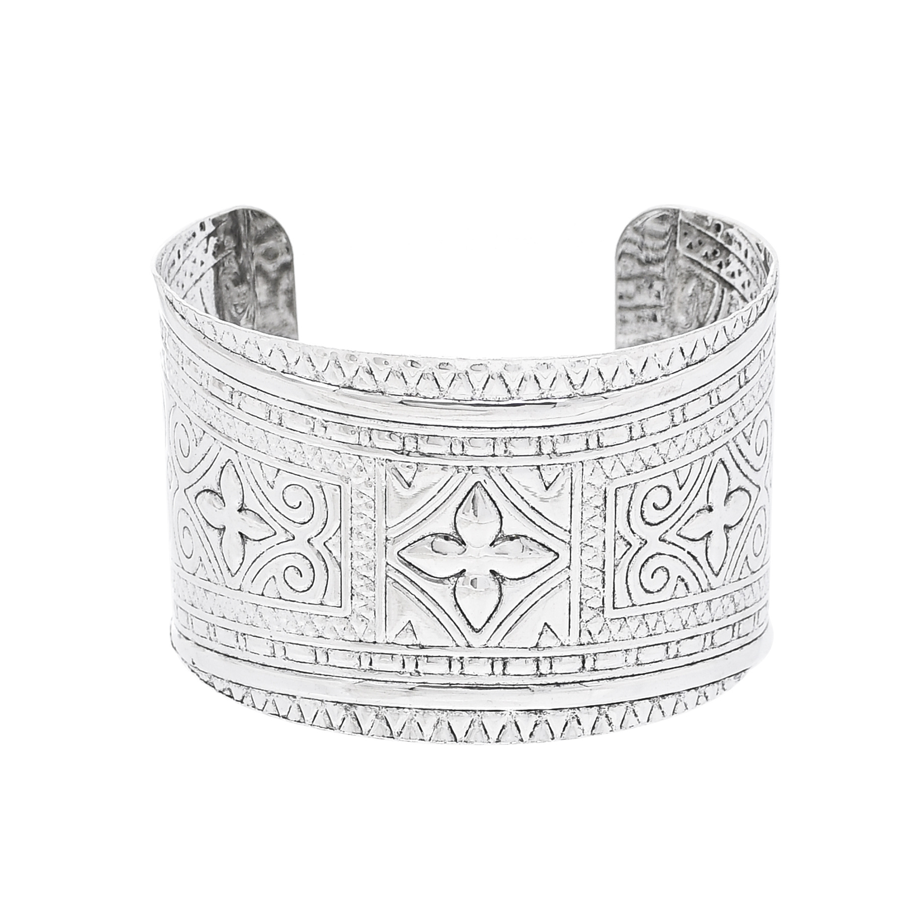 Mô Hình Phong Cách Bohemian Khắc Vòng tay hở Retro họa tiết hoa Vòng Đeo Tay Châu Âu Và Mỹ Cross-Biên Giới Đồ Trang Sức