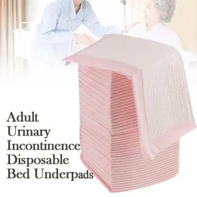 LazaraSport 50 Pieces Adult Urinary Incontinence Disposable Bed Underpads 45x33cm Pink