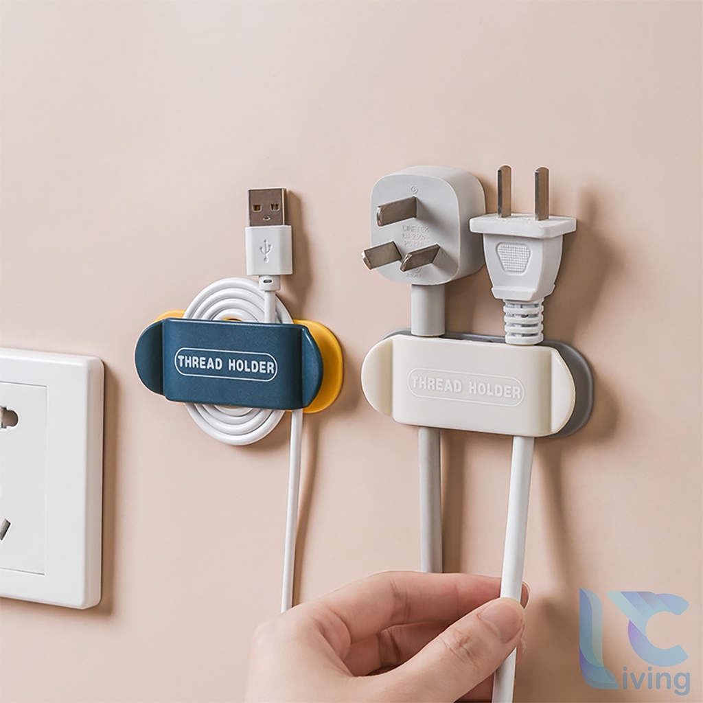Móc Treo Dây Điện Dán Tường Living C, Nẹp Dây Điện Chống Rối Cố Định Dây Sạc Điện Thoại