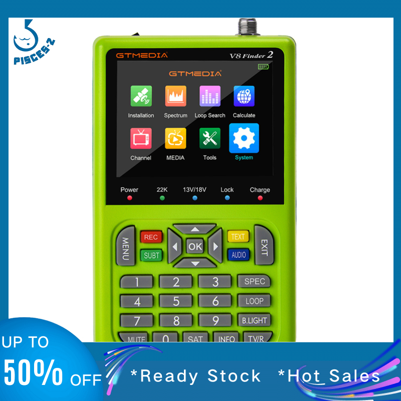 Freesat 1080p Hd V8 Finder2 Meter Dvb-s/s2 Digital Satellite Finder Type-c Rechargeable Signal Receiver ราคา 125 บาท*ส่งฟรี