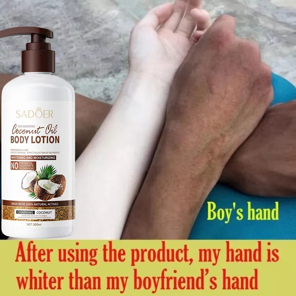 SADOER Coconut Oil Brightening body lotion Lotion pemutih badan Bodi lotion Lotion pemutih badan ...