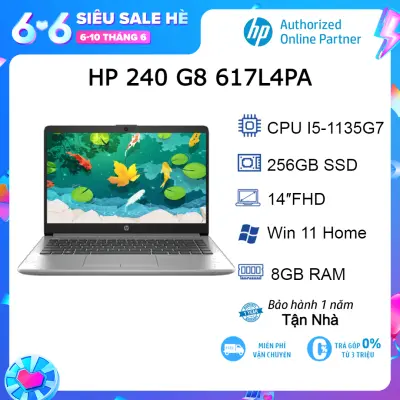 [Voucher 1.5 triệu] Laptop HP 240 G8 617L4PA i5-1135G7| 8GB| 256GB| OB| 14″FHD| Win 11 (Bạc)