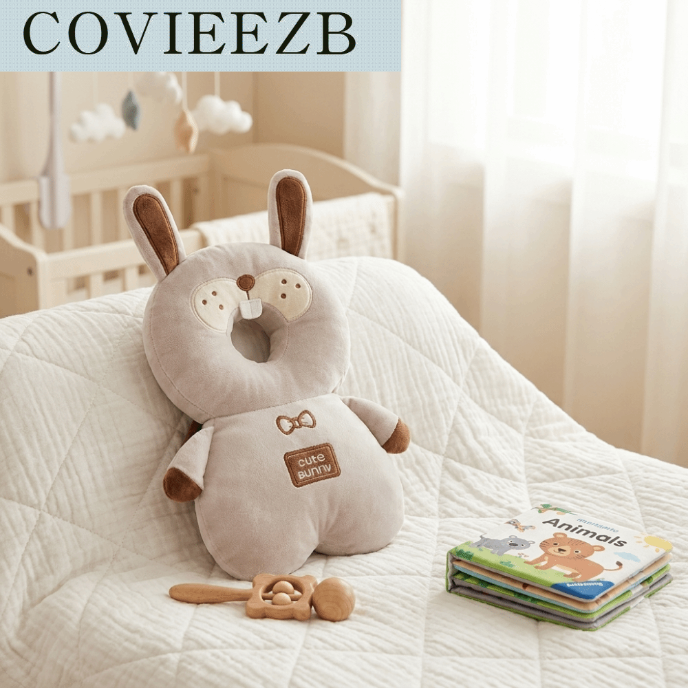 COVIEEZB ดีไซน์สัตว์น่ารัก อุปกรณ์ป้องกันศีรษะเด็กจากการล้ม ผ้ากำมะหยี่นุ่ม น้ำหนักเบา อุปกรณ์ป้องกันศีรษะสำหรับทารก ใช้งานได้จริง ปลอดภัย หมอนกันกระแทกสำหรับเด็กเล็ก การฝึกเดิน ราคา 365 บาท*ส่งฟรี
