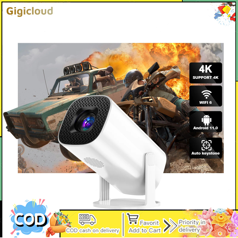 Portable Smart Projector WiFi Mini Projector HD Portable 4K Video Projector For Smart Phones Tablet Computer ราคา 4,432 บาท*ส่งฟรี