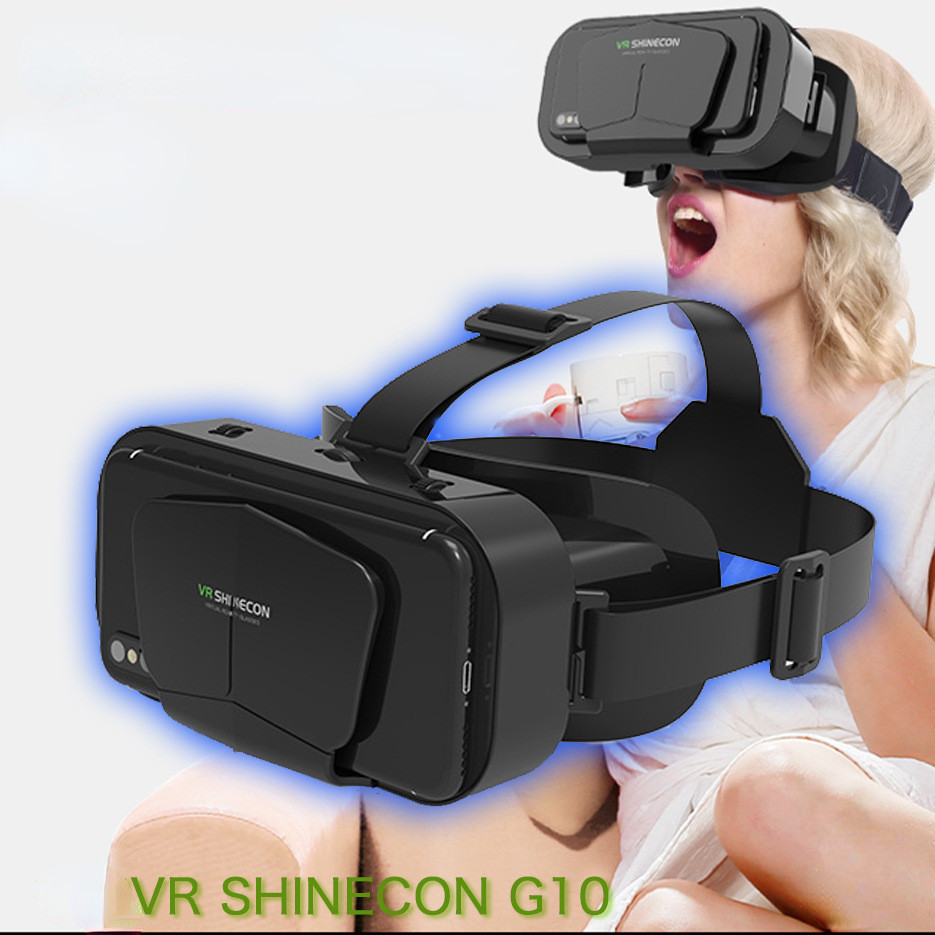 Latest Upgraded Version Vr 3D Glasses Virtual Reality Glasses G10 for Ios Android Smartphone Games Glasses Headset with Gamepads ราคา 342 บาท*ส่งฟรี