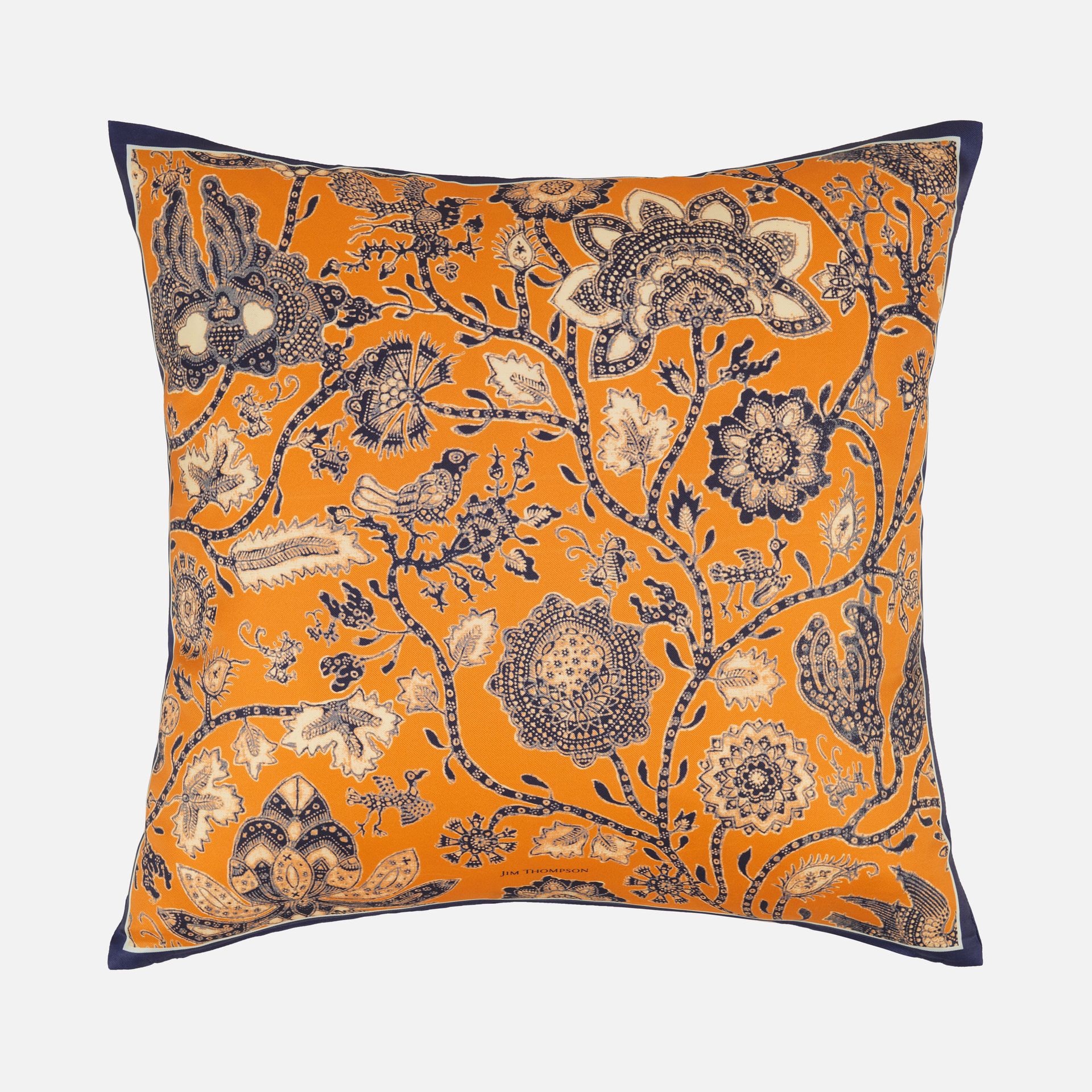 Sarung Lasem Silk Printed Cushion Cover 18" - Orange ราคา 1,200 บาท*ส่งฟรี