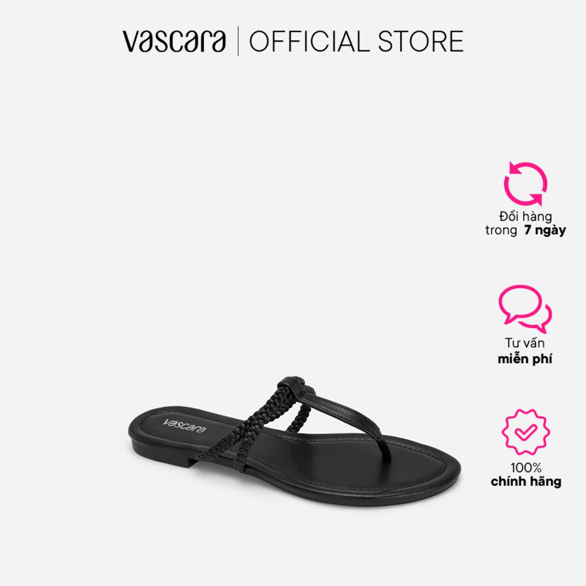 Vascara dép quai kẹp phối dây đan - dxp 0184