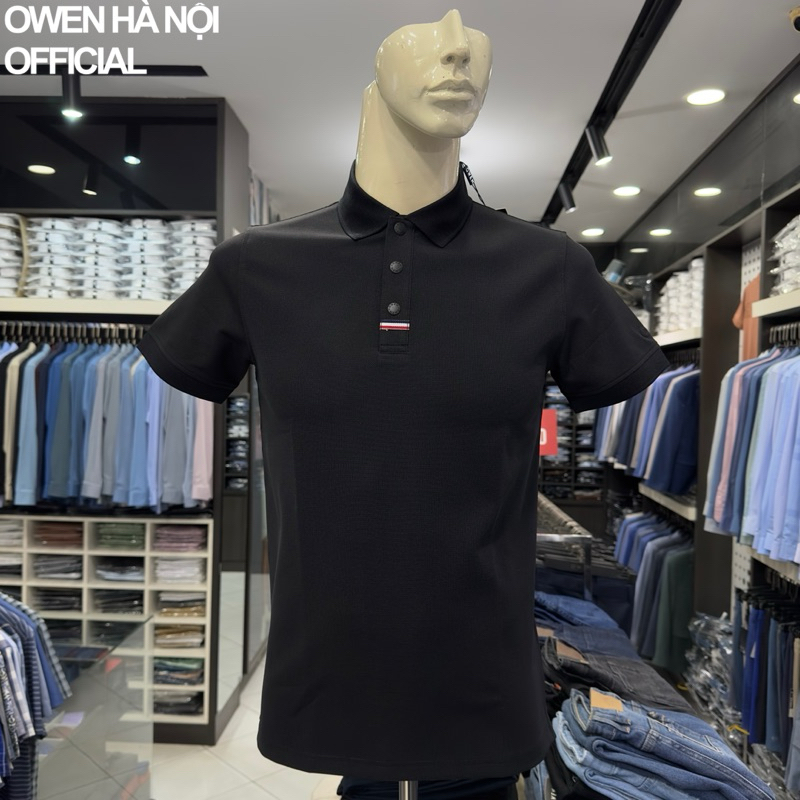 Áo polo nam Owen màu đen body fit APV253650
