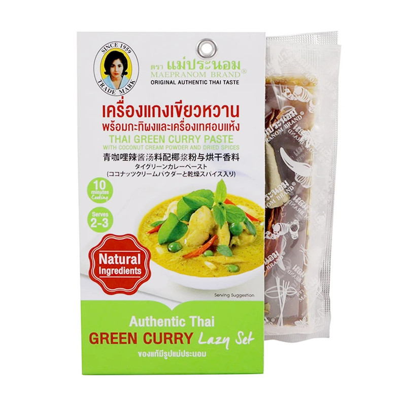 Mae Naranom Green Curry Paste with Coconut Milk 142g ราคา 95 บาท*ส่งฟรี