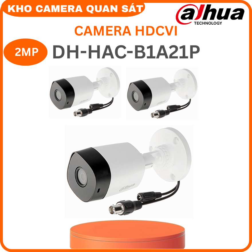 Camera HDCVI Dahua HAC B1A21 Thân Nhựa ,HAC T1A21 Dome Nhựa Full HD - Hàng Chính Hãng -Kho camera