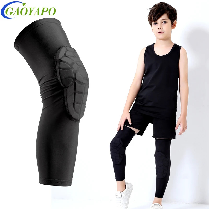 1pcs Sụp Đổ Pad trẻ em bóng rổ trẻ em đầu gối tay áo, chống va chạm chân dài Miếng đệm đầu gối, xe đạp thể thao đồ bảo hộ, 3-12years