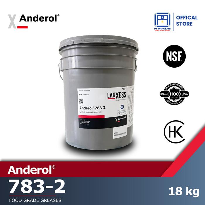 ANDEROL SYNTHETIC GREASE 783-2 FOOD GRADE NI 2 18 KG PAIL Harga 18,150,000 rupiah*Gratis Ongkir