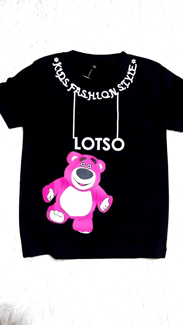 KFS 102 Kaos Lotso Anak Laki-laki Perempuan Katun Premium Bear Beruang Gantung Sablon Leher Bayi&Anak 6 Bulan Sampai 10 Tahun