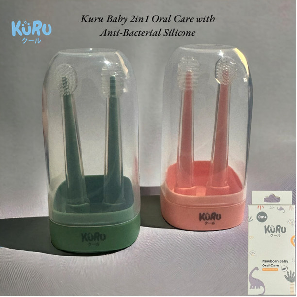 Kuru Baby 2in1 Oral Care | Sikat Pembersih Mulut Gigi Lidah Bayi