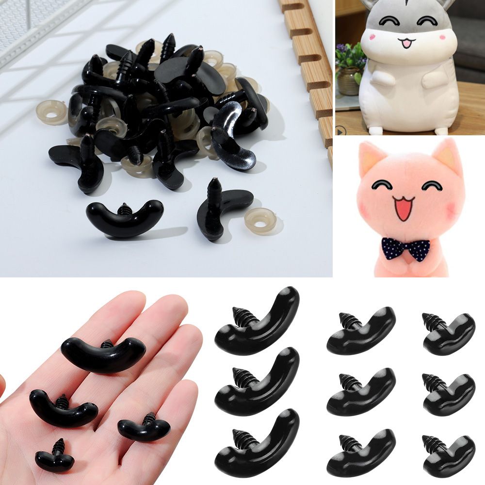 ZBUE7424 20pcs 10pairs Safety Bear Animal Accessories Plastic Thread Eyes