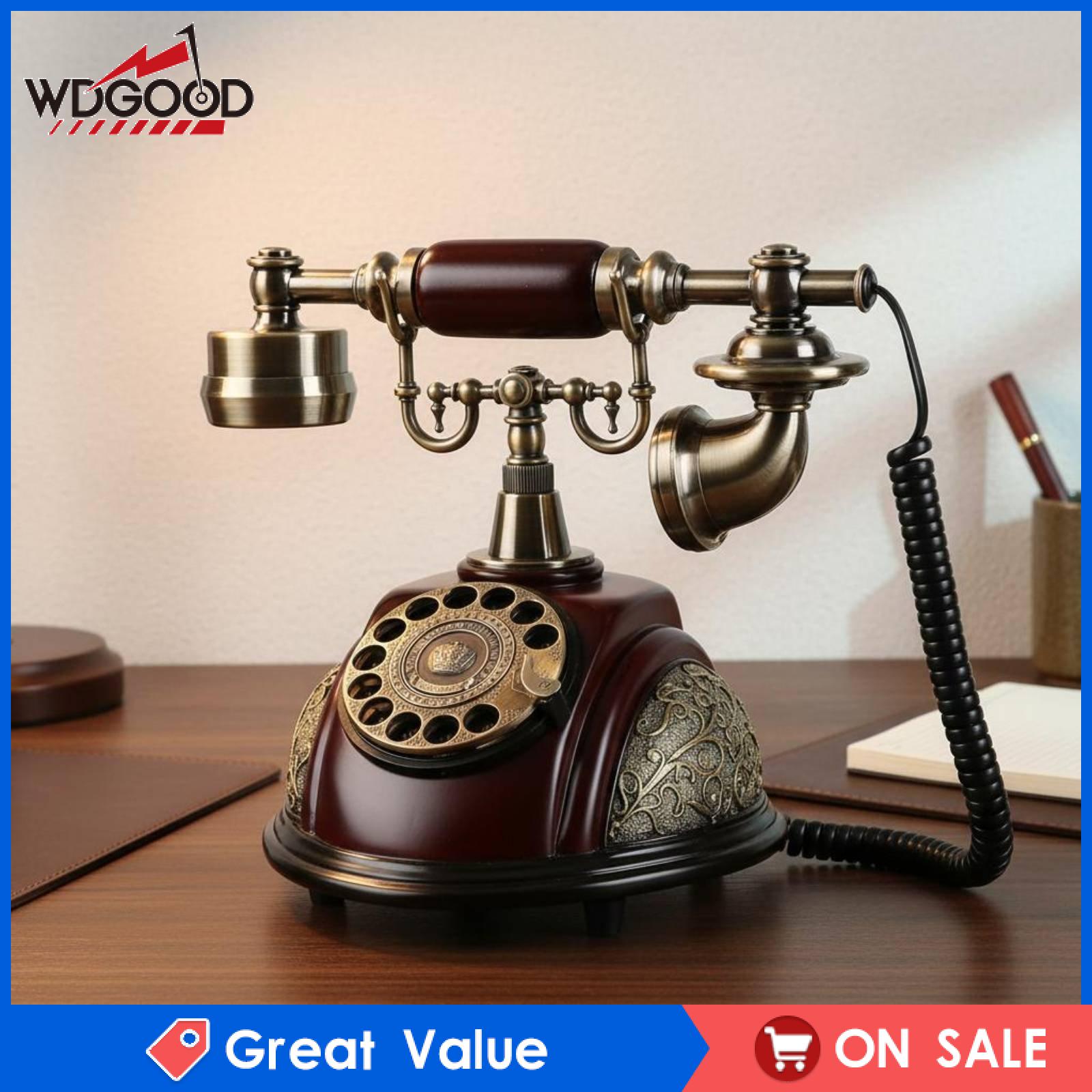 WDGOOD Rotary Dial Telephone Decorative Vintage Rotary Telephone Gift Choice Retro Desk Phone for Hotel Lobby, Gallery ราคา 3,402 บาท*ส่งฟรี