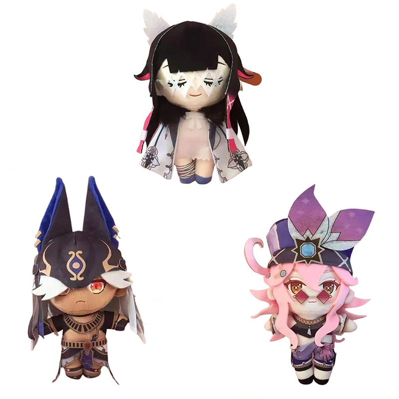 Anime Genshin Impact Cyno Columbina Dori Cosplay Plush Doll Toy Cute Soft Stuffed Pillow Christmas G