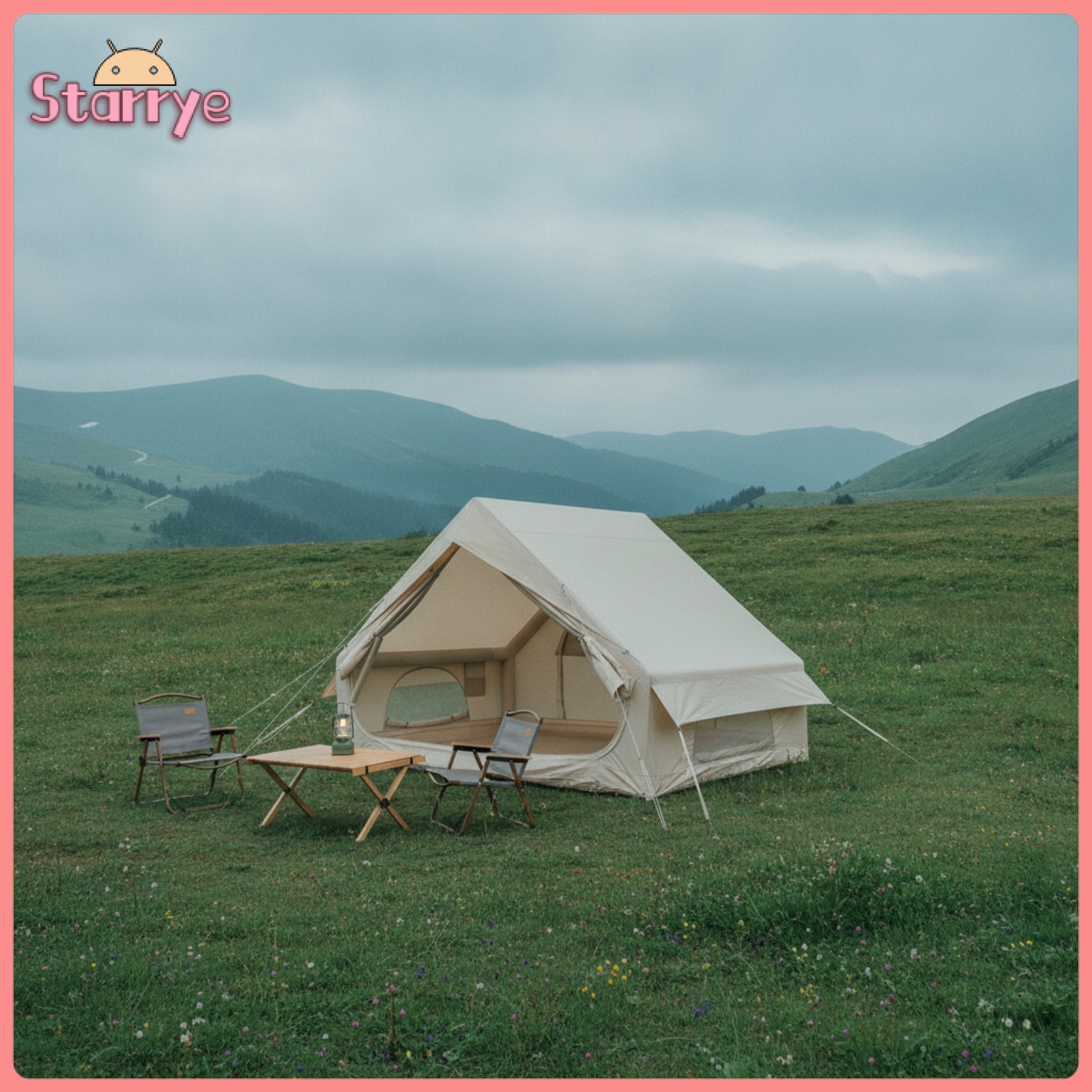 Sunnimix Waterproof Inflatable Camping Tent Windproof Inflatable Cabin Tent Instant Setup Sunproof for Glamping ราคา 11,400 บาท*ส่งฟรี