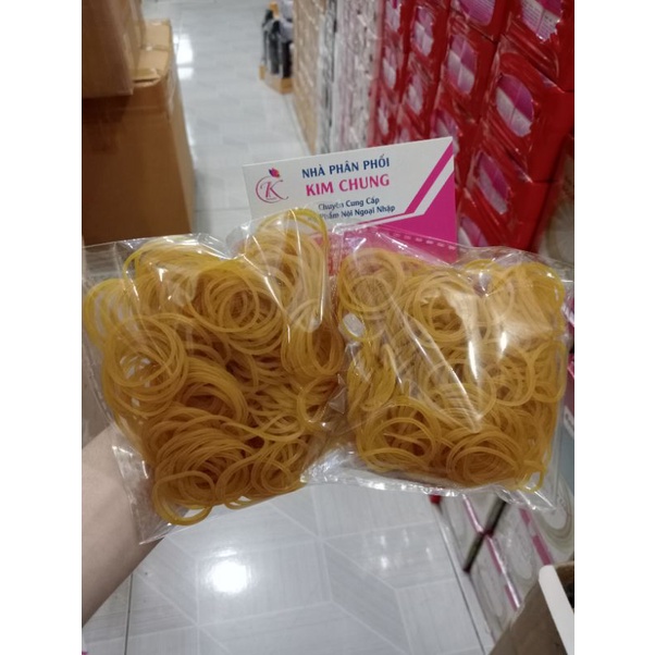 Bịch 50g dây thun cột tóc, chun cột tóc màu vàng