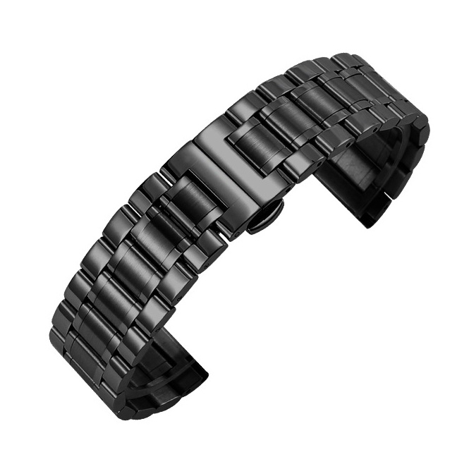 Dây đồng hồ kim loại đúc đặc ngàm nối cong khóa bấm size 14mm 16mm 18mm 20mm 22mm 24mm 19mm 21mm 19 