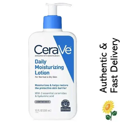 [In-Stock] CeraVe Daily Moisturizing Lotion, Lightweight, 12 fl oz (355 ml) [National Eczema Association Accepted | Sensitive Skin]