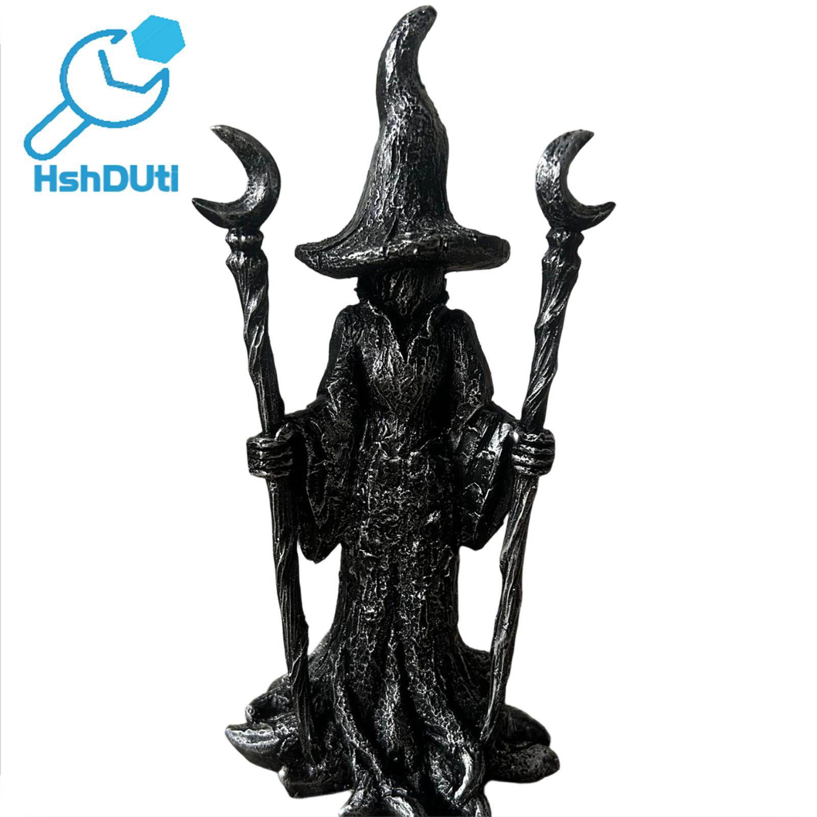Fosdpa1 Mystical Collectible Statue Hecate Goddess Gift Gothic Witch Statue Resin Figurine Halloween Decor Dark Fantasy Ornament for Home Office Desktop Bookshelf Asia Gift