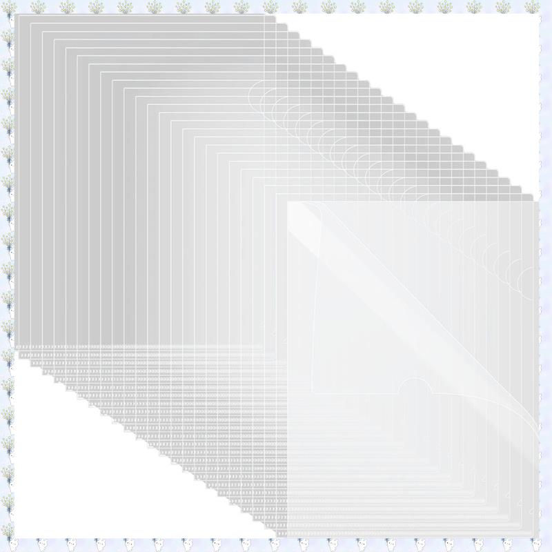 (JHWU) 60pcs Plastic Clear File Folders L Shape Copy Security Project Folders Paper Sleeve Folders f