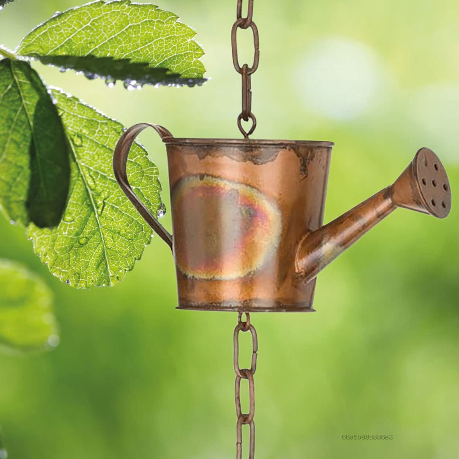 Watering Pot Bell Shape Rain Chains Rustic Metal Decorative Rain Chain for Outdoor Gutter Decoration 5LA-qjj-my ราคา 353 บาท*ส่งฟรี