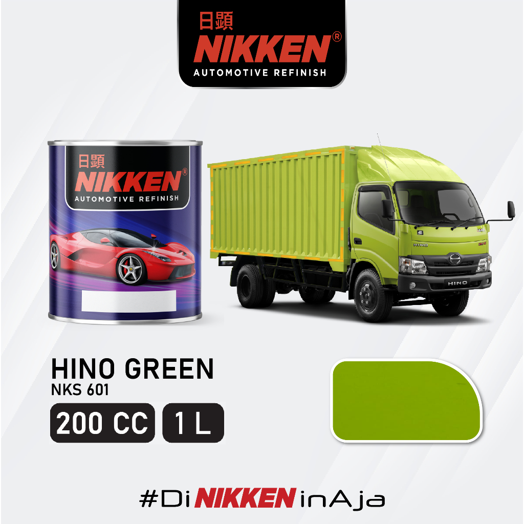 NIKKEN NKS 601 Hino Green - NC Solid Color Cat Duco Mobil Kayu Besi Giá 24,200 Đồng*Miễn phí vận chuyển