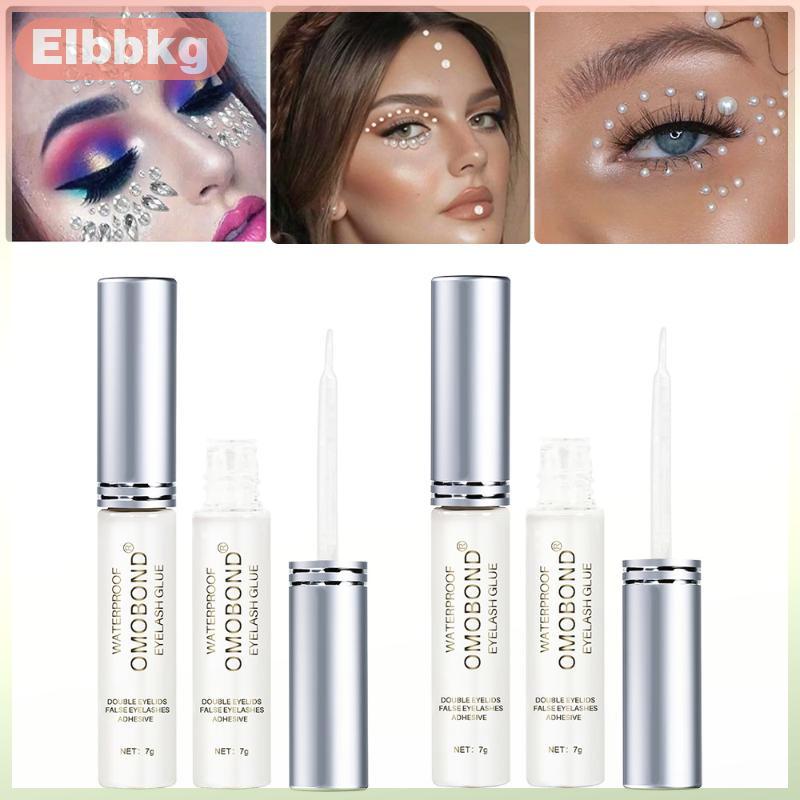 Elbbkg 1 3pcs 7g False Eyelash Glue Quick Dry Eyelashes Glue Waterproof Invisible Lasting Strong Lashes Glue Makeup Tools Facial Nail Diamond Adhere