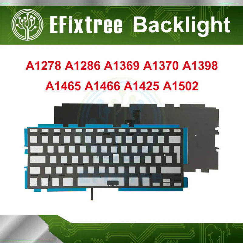 100% New Keyboard Backlight Layout UK US For A1278 A1286 A1398 A1466 A1465