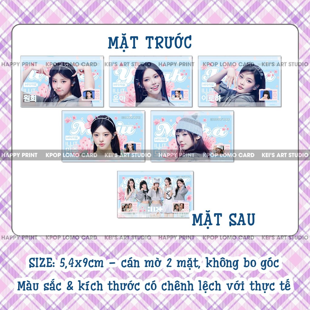 [GOM IN] Card des Illit: Yunah Minju Moka Wonhee và Iroha