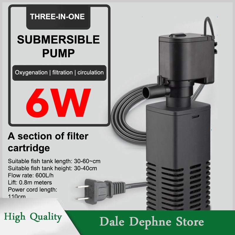[Dale Dephne] Nhựa 3 Trong 1 Fish Tank Lọc Lọc Tăng Oxy Không Khí Aquarium Lọc Với Bên Trong Miếng Bọt Biển 4 6 12 20 30W - 5