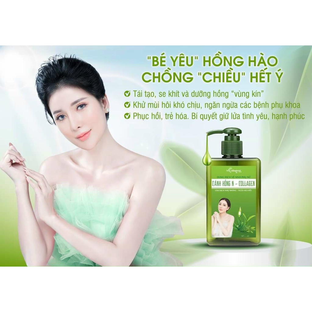 Dung dịch vệ sinh phụ nữ cánh hồng Ncollagen 150ml