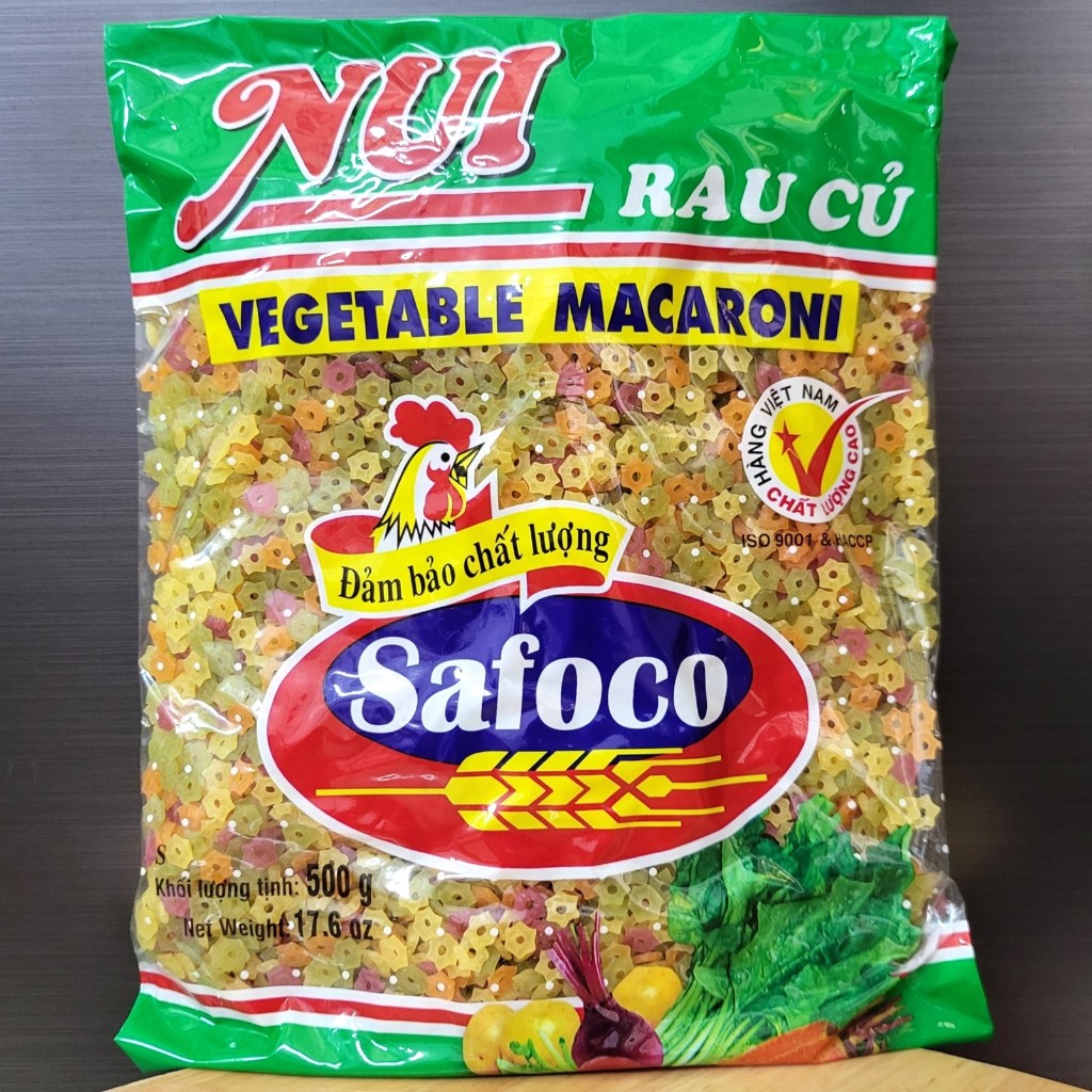 GÓI LỚN SAO MÀU 500g - NUI RAU CỦ HÌNH SAO / SAFOCO Star Saphes Vegetable Macaroni