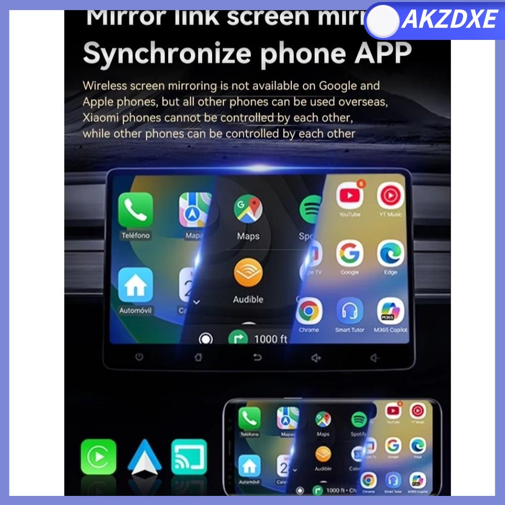 AKZDXE 3 trong 1 Bộ chuyển đổi Carplay không dây Kết nối không dây Cắm và chạy Bộ chuyển đổi liên kết gương Nâng cấp 2025 Kết nối WiFi Bộ chuyển đổi 3 trong 1 Carplay có dây
