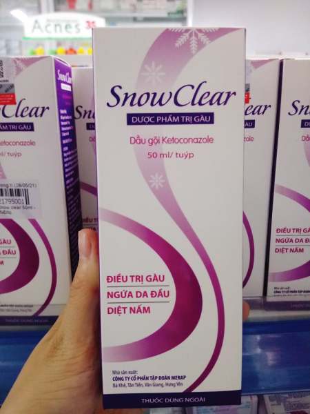 Dầu gội đầu Snow Clear- Hỗ trợ sạch gàu hết nấm Snowclear tuýp 50ml giá rẻ