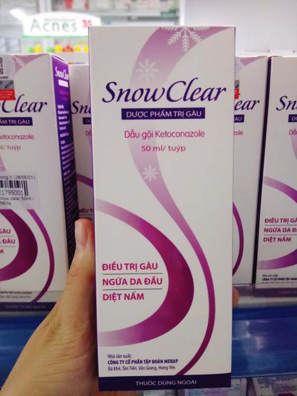 Dầu gội đầu Snow Clear- hỗ trợ sạch gàu, hết nấm Snowclear ( tuýp 50ml) giá rẻ