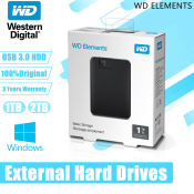 WD External Hard Drive - 1TB/2TB Storage, USB 3.0