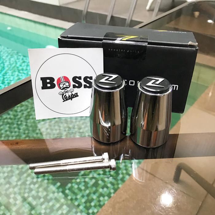 BAR END STABILIZER / BALANCER ZELIONI BIG BAR CHROME VESPA GT SERIES - BY LARISAN Harga 1,629,000 rupiah*Gratis Ongkir