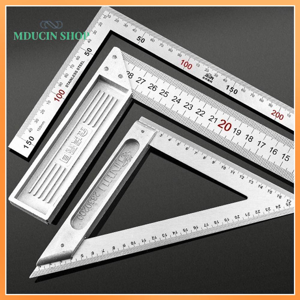 MDUCIN SHOP Dụng cụ đo lường Thước vuông góc 30/50cm Cân hai Thước tam giác Thiết thực Thép không gỉ Máy đo gia công gỗ Gia công gỗ