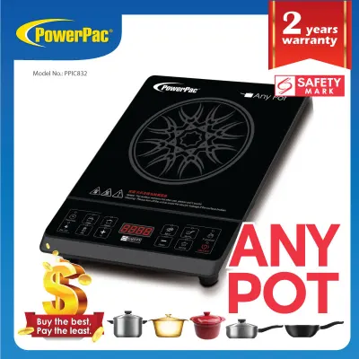PowerPac Ceramic Cooker Steamboat (Any Pot) 2000 Watts (PPIC832)