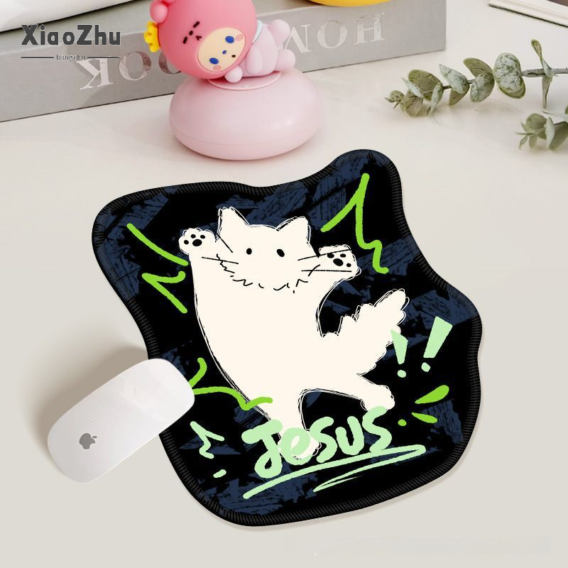 Tấm lót chuột thiết kế mèo dễ thương xiaozhubangchu có hỗ trợ cổ tay để bàn làm việc đế chống trượt 